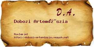 Dobozi Artemíszia névjegykártya